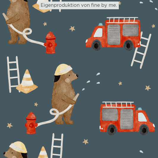 Stoffübersicht „Feuerwehrbär“