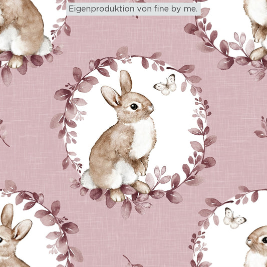 Stoffübersicht „Bunny and Butterfly rose"