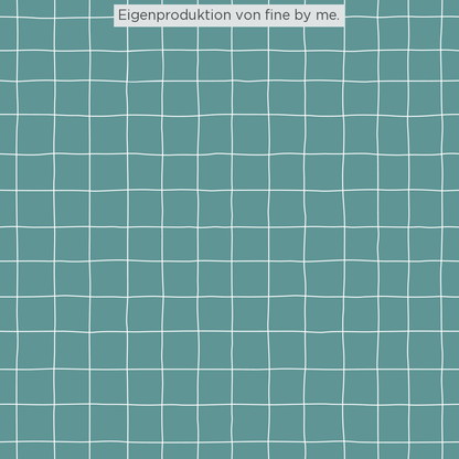 Stoffübersicht „Grid teal“