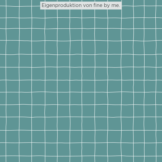 Stoffübersicht „Grid teal“