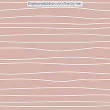 Lade das Bild in den Galerie-Viewer, *Stoffübersicht*  Bio-Jersey oder Sommersweat „Lines blush“, Eigenproduktion
