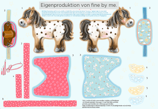Stoffübersicht Panel Kuschelpferdchen „Pony Polly“