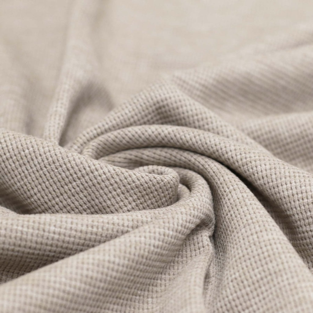 Waffeljersey beige melange