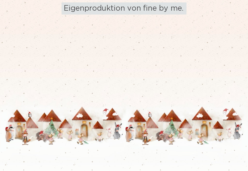 Stoffübersicht Panel „Weihnachtsdorf creme“
