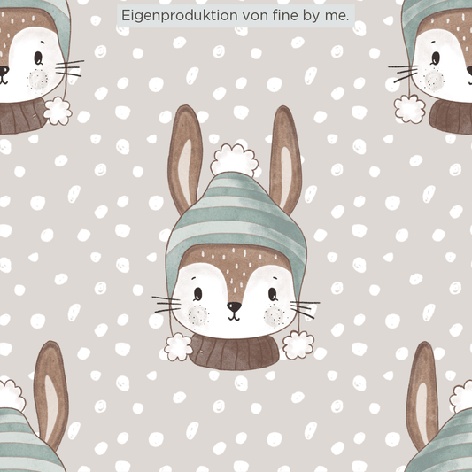 Stoffübersicht „Winterhase beige"