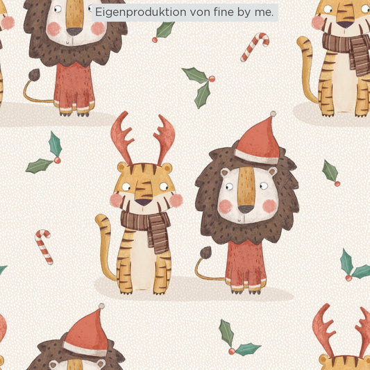 Stoffübersicht „Christmas Lion and Tiger"
