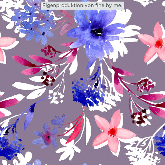 Stoffübersicht „Ice Flowers grey lilac“