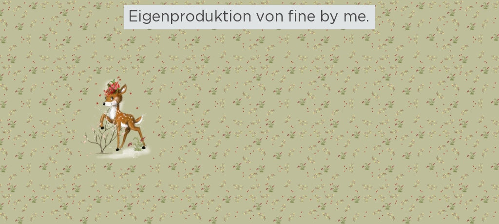 Stoffübersicht Panel „Winterrehlein Blumen“