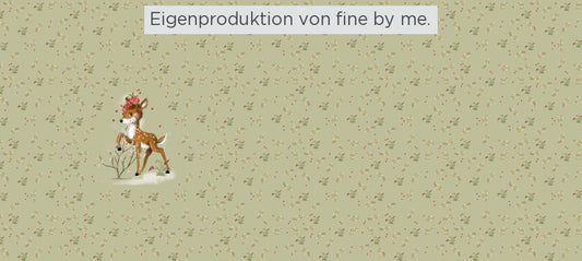 Stoffübersicht Panel „Winterrehlein Blumen“