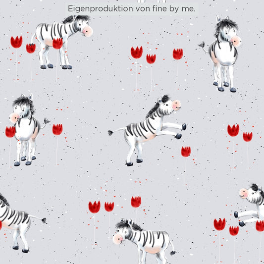 Stoffübersicht „Kleines Zebra ist verliebt“