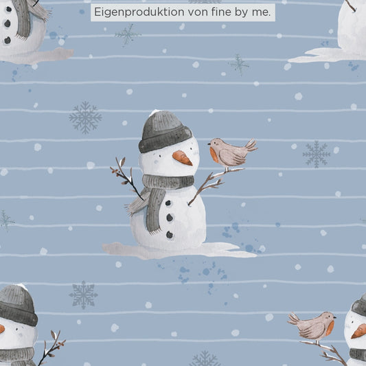 Stoffübersicht „Little Snowman blue“