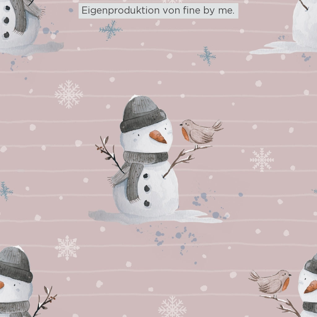 Stoffübersicht „Little Snowman oldrose“