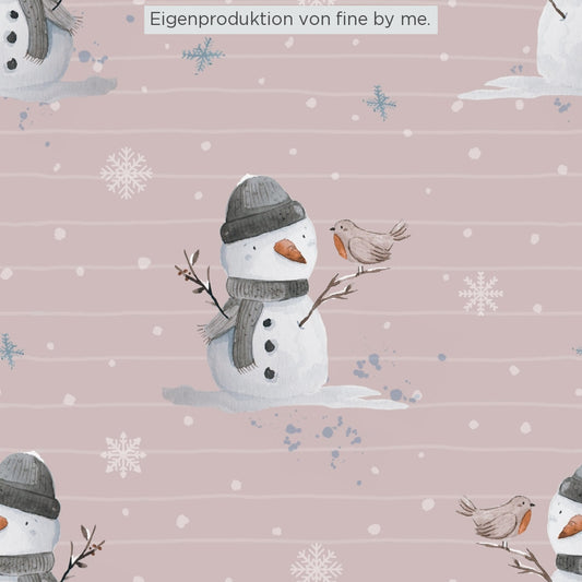 Stoffübersicht „Little Snowman oldrose“